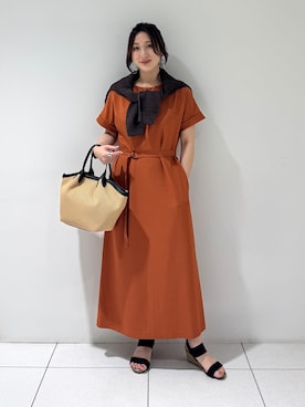 「オフィスカジュアル」｜「アイテム（ワンピース）」を使った、そんさん（レディース・155cm）の夏コーディネート