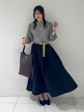 「INDIVI（インディヴィ）のアイテム」を使った、そんさん（レディース・155cm）の秋コーディネート