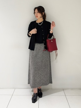 「アイテム（バンダナ/スカーフ、ベージュ系）」を使った、そんさん（レディース・155cm）の秋コーディネート