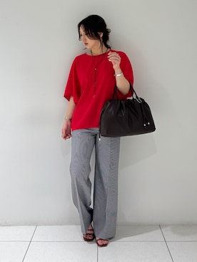 「INDIVI（インディヴィ）のアイテム」を使った、そんさん（レディース・155cm）の秋コーディネート