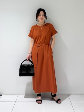 「オフィスカジュアル」｜「アイテム（ワンピース）」を使った、そんさん（レディース・155cm）の夏コーディネート