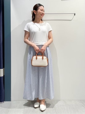 「アイテム（その他シューズ、ホワイト系）」を使った、あんりさん（レディース・160cm）の夏コーディネート