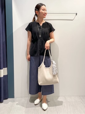 「アイテム（その他シューズ、ホワイト系）」を使った、あんりさん（レディース・160cm）の夏コーディネート