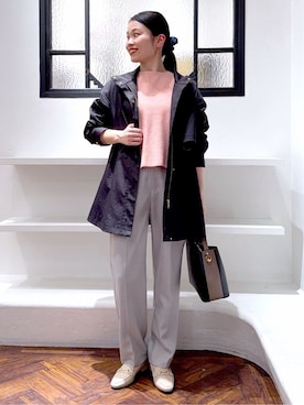 「HusHusH（ハッシュアッシュ）のアイテム（パンツ）」を使った、あんりさん（レディース・160cm）の春コーディネート