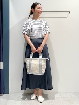 「アイテム（その他シューズ、ホワイト系）」を使った、あんりさん（レディース・160cm）の夏コーディネート