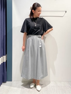 「アイテム（その他シューズ、ホワイト系）」を使った、あんりさん（レディース・160cm）の夏コーディネート