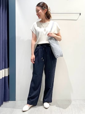 「アイテム（その他シューズ、ホワイト系）」を使った、あんりさん（レディース・160cm）の夏コーディネート