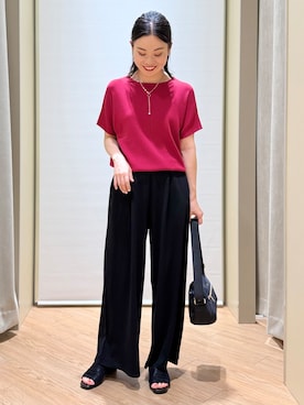 「Lee（リー）のアイテム（ショルダーバッグ）」を使った、あんりさん（レディース・160cm）の夏コーディネート