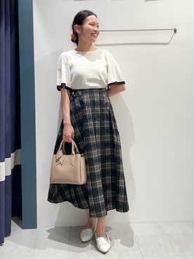 「アイテム（その他シューズ、ホワイト系）」を使った、あんりさん（レディース・160cm）の夏コーディネート