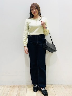 「index（インデックス）のアイテム（パンツ）」を使った、Ririさん（レディース・152cm）の冬コーディネート