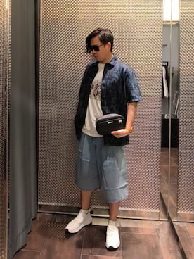 「ARMANI EXCHANGE（アルマーニエクスチェンジ）のアイテム」を使った、Toschiakiさん（メンズ・168cm）の春コーディネート