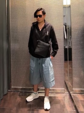 「ARMANI EXCHANGE（アルマーニエクスチェンジ）のアイテム」を使った、Toschiakiさん（メンズ・168cm）の春コーディネート