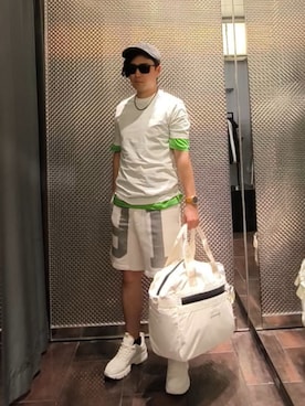 「ARMANI EXCHANGE（アルマーニエクスチェンジ）のアイテム」を使った、Toschiakiさん（メンズ・168cm）の春コーディネート