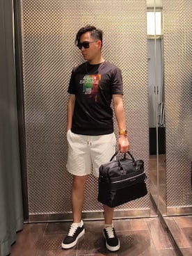 「アイテム（ドラムバッグ）」を使った、Toschiakiさん（メンズ・168cm）の春コーディネート