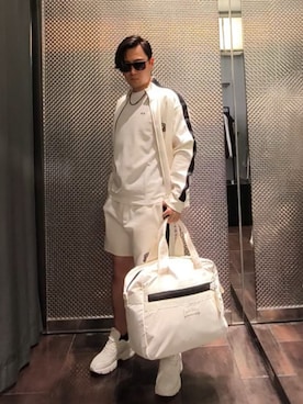 「ARMANI EXCHANGE（アルマーニエクスチェンジ）のアイテム」を使った、Toschiakiさん（メンズ・168cm）の春コーディネート