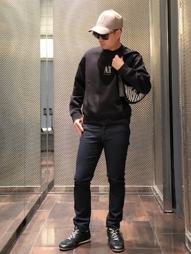 「armaniexchange」｜Toschiakiさん（メンズ・168cm）の秋コーディネート