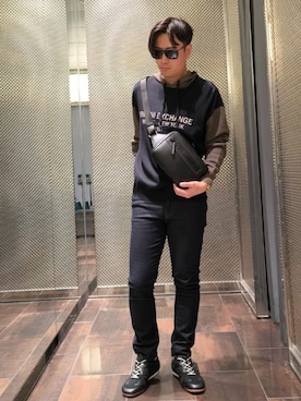 「armaniexchange」｜Toschiakiさん（メンズ・168cm）の秋コーディネート