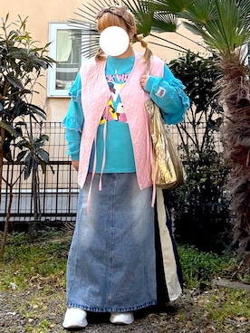 「w closet（ダブルクローゼット）のアイテム（ジャケット/アウター）」を使った、なこさん（レディース・159cm）の春コーディネート