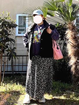 「newhattan（ニューハッタン）のアイテム（帽子）」を使った、なこさん（レディース・159cm）の春コーディネート