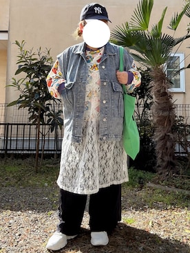 「しまむら（シマムラ）のアイテム（ジャケット/アウター）」を使った、なこさん（レディース・159cm）の春コーディネート