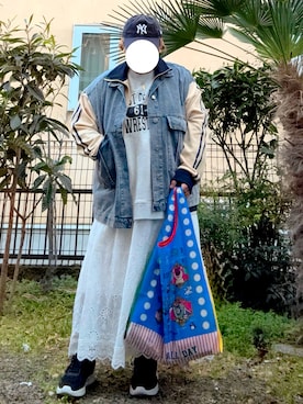 「Java（ジャバ）のアイテム（ジャケット/アウター）」を使った、なこさん（レディース・159cm）の春コーディネート