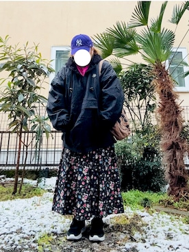 「Java（ジャバ）のアイテム（ブルゾン）」を使った、なこさん（レディース・159cm）の春コーディネート