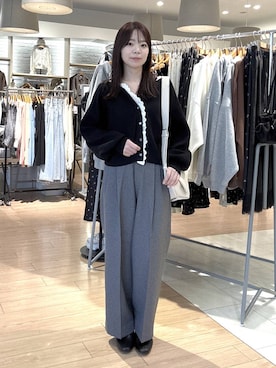 「LOWRYS FARM（ローリーズファーム）の【500mlペットボトル収納可】フラップショルダーＢＡＧ 1046881（ショルダーバッグ、ホワイト系）」を使った、wakame 𓈒𓏸さん（レディース・160cm）の秋コーディネート