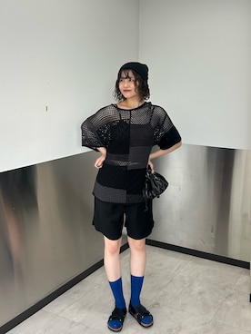 「KBF（ケイビーエフ）のアイテム（帽子）」を使った、りのんさん（レディース・168cm）の夏コーディネート