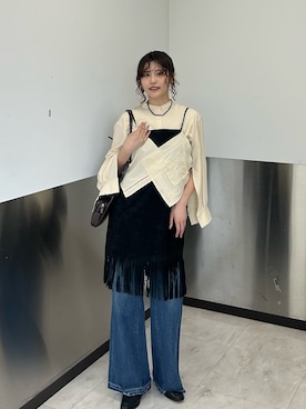 「KBF（ケイビーエフ）のアイテム（トップス）」を使った、りのんさん（レディース・168cm）の秋コーディネート