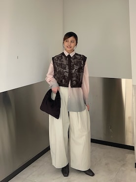 「KBF（ケイビーエフ）のアイテム（シューズ）」を使った、りのんさん（レディース・168cm）の春コーディネート