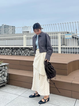 「アイテム（セットアップ）」を使った、りのんさん（レディース・168cm）の春コーディネート