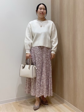 那須 花絵さん(レディース・162cm)の冬コーディネート