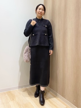 那須 花絵さん(レディース・162cm)の秋コーディネート