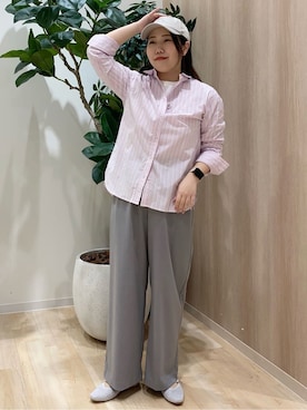 「grove（グローブ）のアイテム（帽子）」を使った、那須 花絵さん（レディース・162cm）の春コーディネート