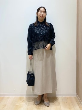 那須 花絵さん(レディース・162cm)の秋コーディネート