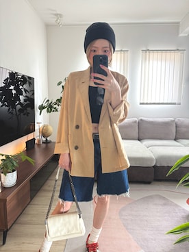 「GAP（ギャップ）のアイテム（帽子）」を使った、suzudaysさん（レディース・156cm）の春コーディネート