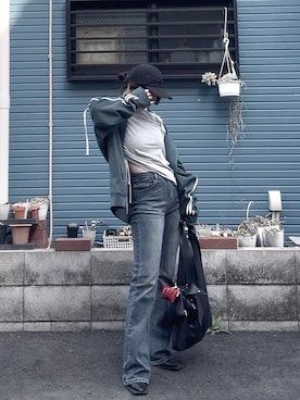 「FOREVER 21（フォーエバー トゥエンティーワン）のアイテム（パンツ）」を使った、mimuさん（レディース・155cm）の春コーディネート