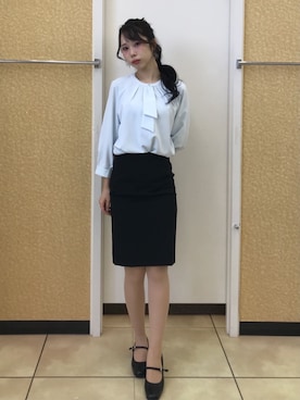 「AOYAMA（アオヤマ）のアイテム」を使った、SUIT SQUAREさん（レディース・161cm）の春コーディネート