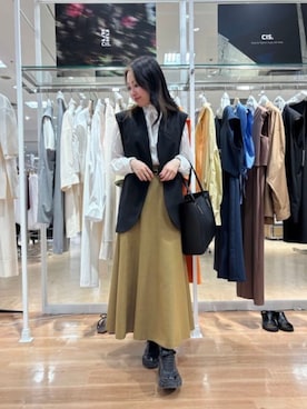 「CIS.（シス）のアイテム」を使った、SUIT SQUAREさん（レディース・163cm）の冬コーディネート