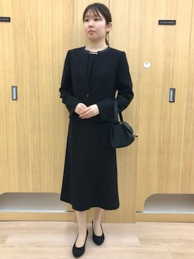 「AOYAMA（アオヤマ）のアイテム」を使った、SUIT SQUAREさん（レディース・151cm）の冬コーディネート