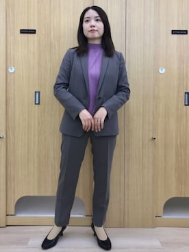 「AOYAMA（アオヤマ）のアイテム」を使った、SUIT SQUAREさん（レディース・159cm）の冬コーディネート