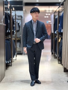 「アイテム（スーツセット）」を使った、SUIT SQUAREさん（メンズ・175cm）の冬コーディネート