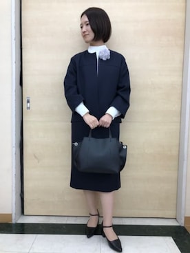 「アイテム（スーツセット）」を使った、SUIT SQUAREさん（レディース・160cm）の冬コーディネート