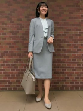 「アイテム（スーツジャケット）」を使った、SUIT SQUAREさん（レディース・157cm）の冬コーディネート