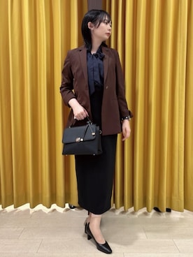 「アイテム（スーツジャケット）」を使った、SUIT SQUAREさん（レディース・157cm）の冬コーディネート