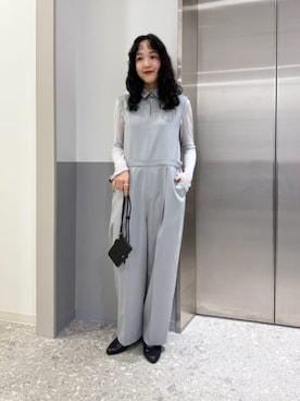 「アイテム（つなぎ/オールインワン）」を使った、SUIT SQUAREさん（レディース・155cm）の冬コーディネート