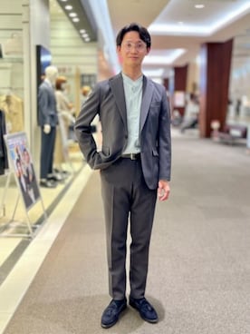 「通勤」｜SUIT SQUAREさん（メンズ・173cm）の春コーディネート
