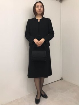 「AOYAMA（アオヤマ）のアイテム」を使った、SUIT SQUAREさん（レディース・168cm）の冬コーディネート