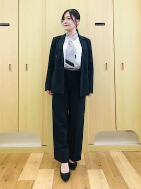 「アイテム（スーツジャケット）」を使った、SUIT SQUAREさん（レディース・152cm）の冬コーディネート