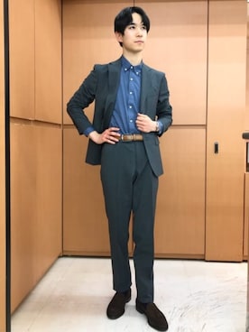 「AOYAMA（アオヤマ）のアイテム」を使った、SUIT SQUAREさん（メンズ・172cm）の春コーディネート